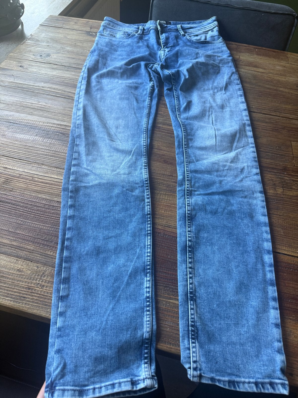 Refill Lucas Slim Fit Jeans W33 L34, Ophalen of Verzenden, Zo goed als nieuw, Blauw, W33 - W34 (confectie 48/50)