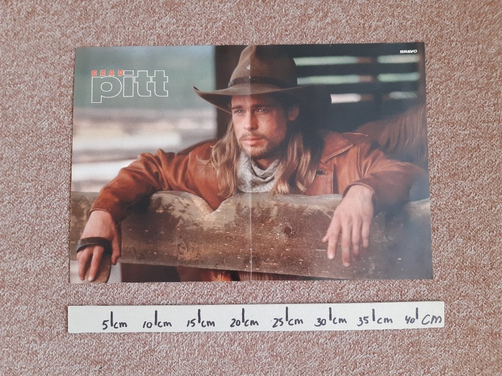 Poster Film Brad Pitt Bravo A3 Block X 28x42 cm, Verzamelen, Posters, Rechthoekig Liggend, Ophalen of Verzenden, Zo goed als nieuw