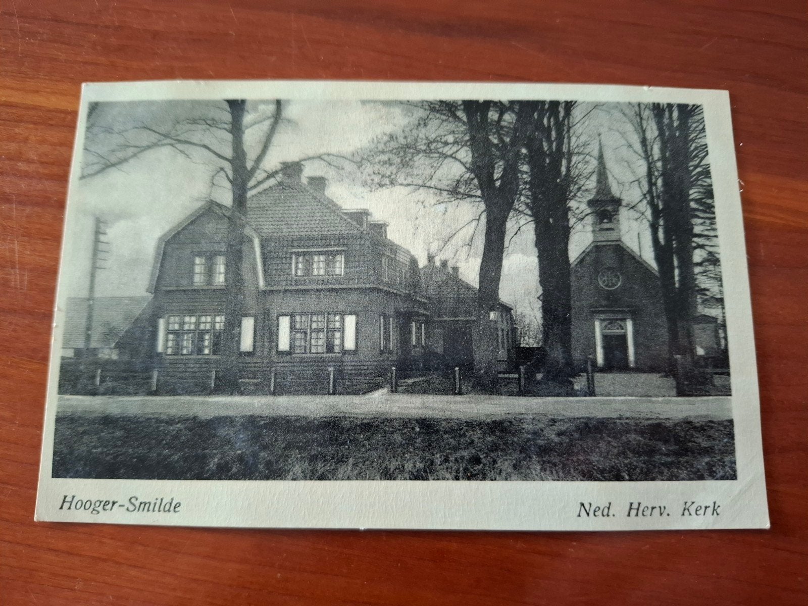 Hoogersmilde Ned. Herv. Kerk + pastorie - Ongelopen, Ophalen of Verzenden, Voor 1920, Ongelopen, Drenthe