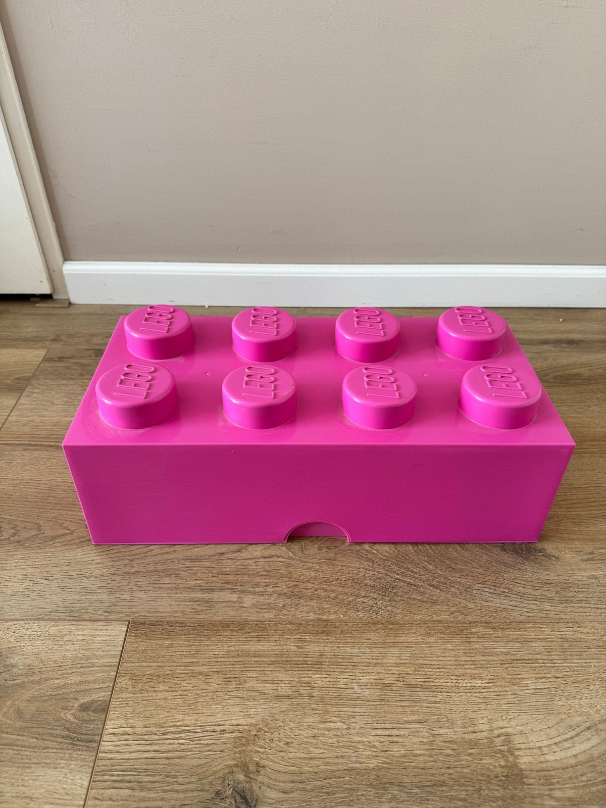 Roze LEGO opbergdoos - Grote steen met 8 noppen, Ophalen, Gebruikt, Overige typen, Lego
