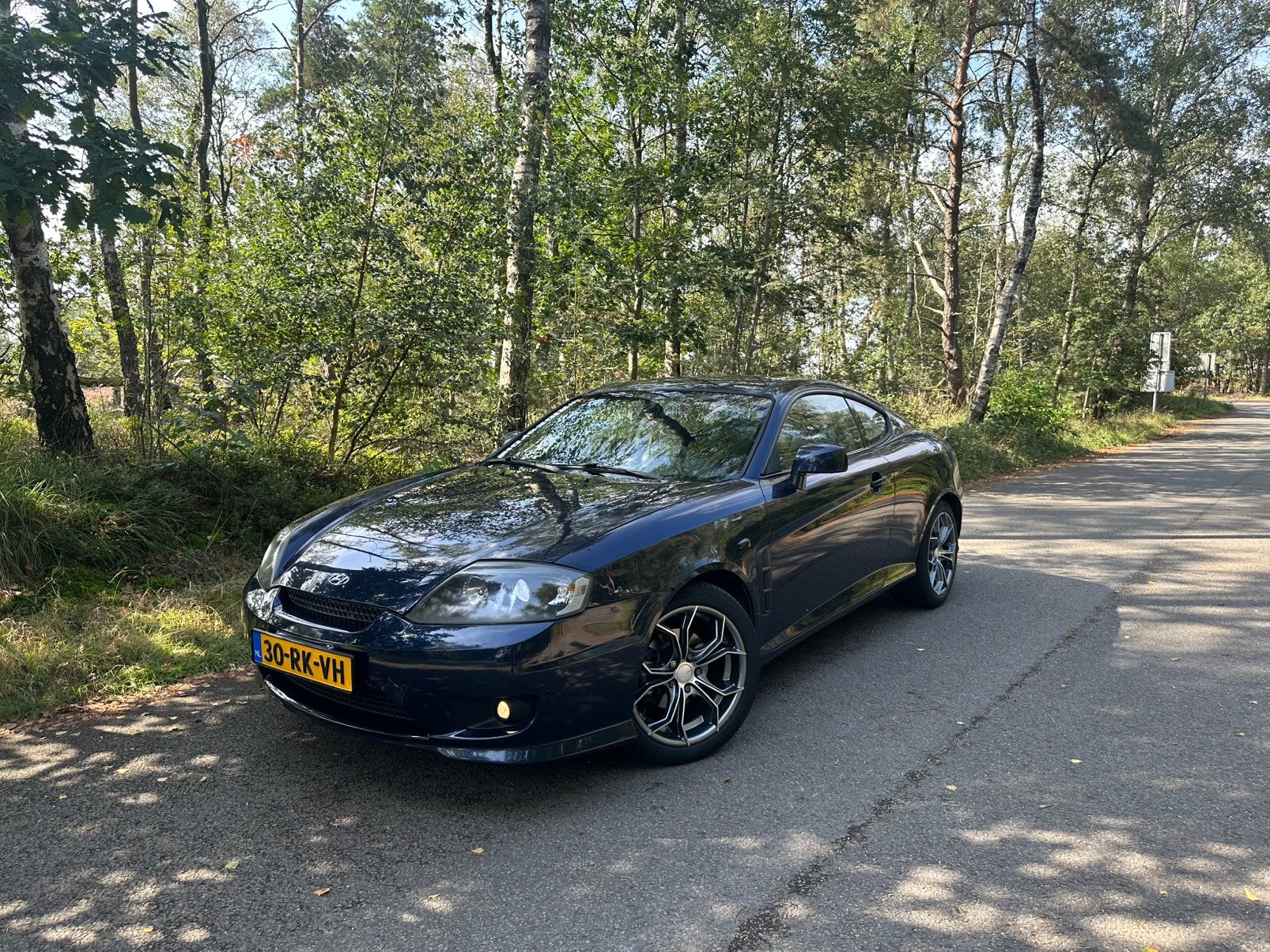 Hyundai Coupé 2.0 2005 Blauw, 1282 kg, Origineel Nederlands, Handgeschakeld, Particulier