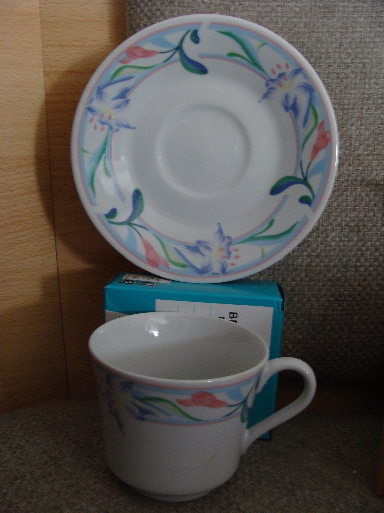 Te koop kop en schotels Sandra Rich porcea, Ophalen of Verzenden, Nieuw, Porselein, Kop en/of schotel