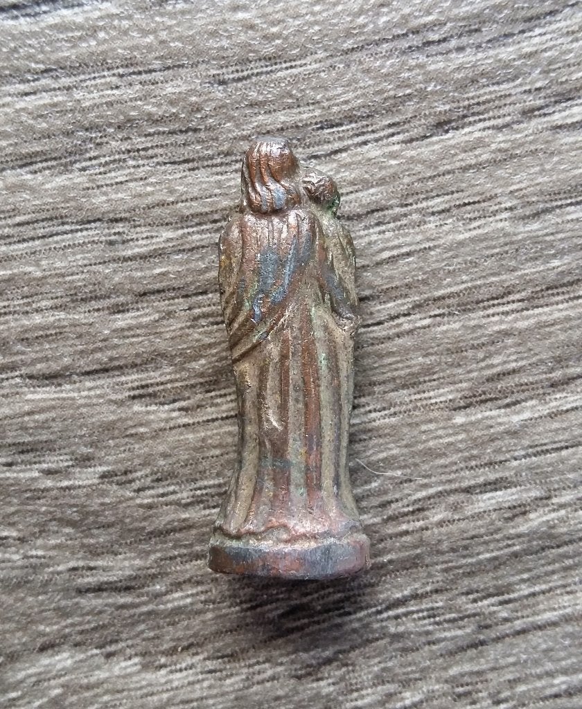 Om 1900 Bescherm Zakheilige Beurs Beeldje Kokertje Soldaat, Nvt., Ophalen of Verzenden, Kunstobject, Nederland