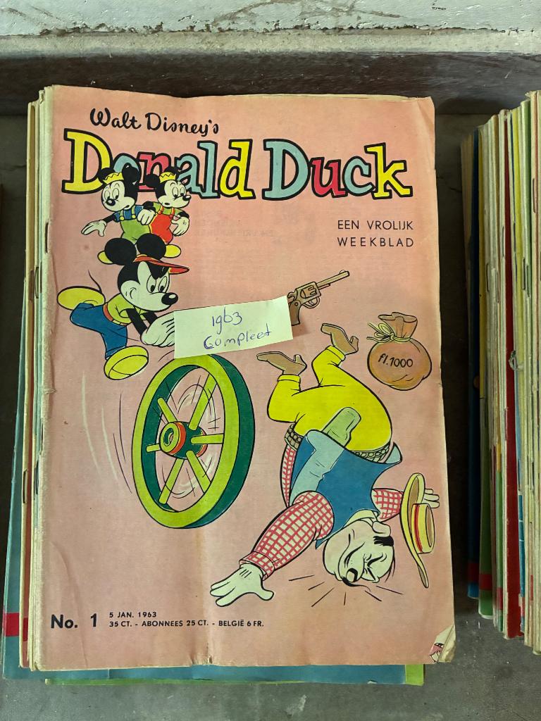 Donald Duck te koop 1963 compleet, Boeken, Complete serie of reeks, Walt Disney, Ophalen, Gelezen