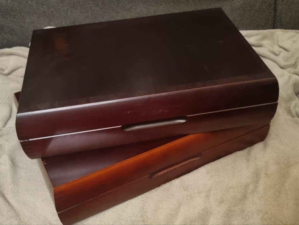 Set van 2 Luxe Houten Opbergkisten, Ophalen of Verzenden