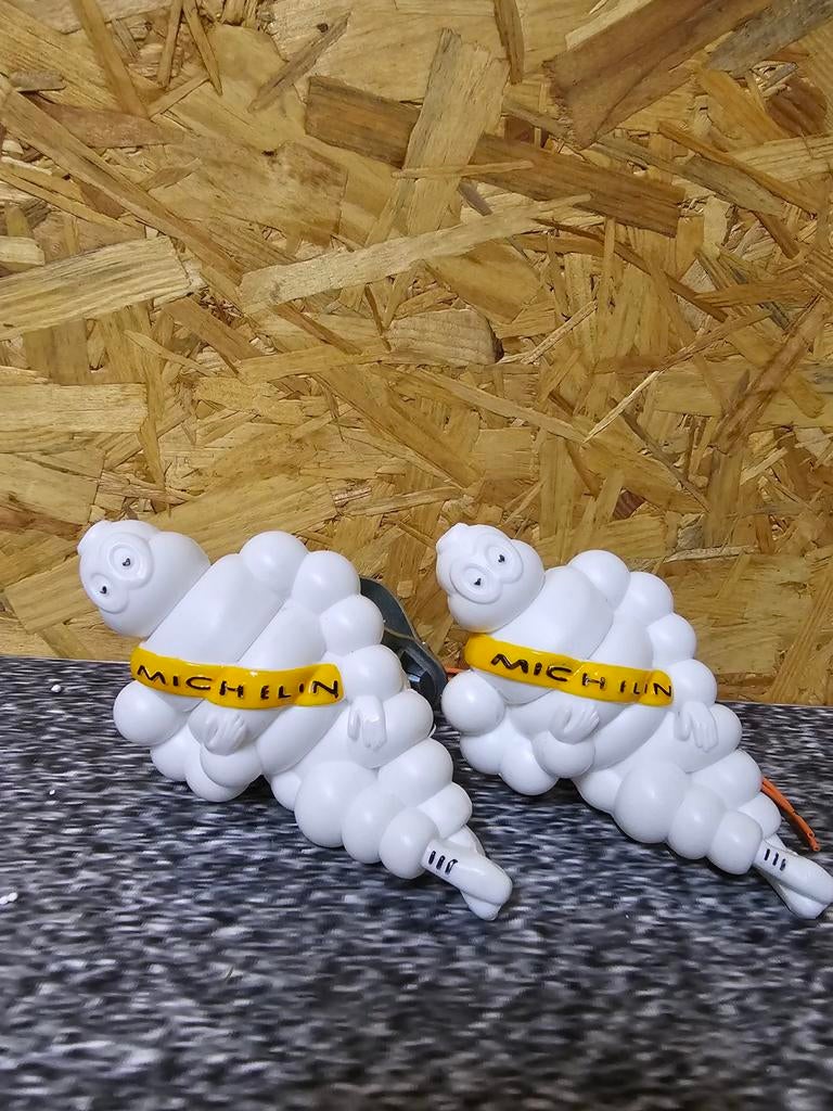 Michelin pop / poppen set 15cm gele band incl led, Verzamelen, Ophalen of Verzenden, Lichtbak of (neon) lamp