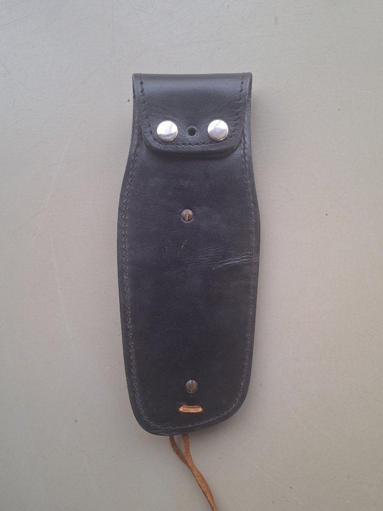 vintage zwart tuig-leren revolver pistool holster western, Ophalen of Verzenden, Landmacht, Nederland, Overige typen