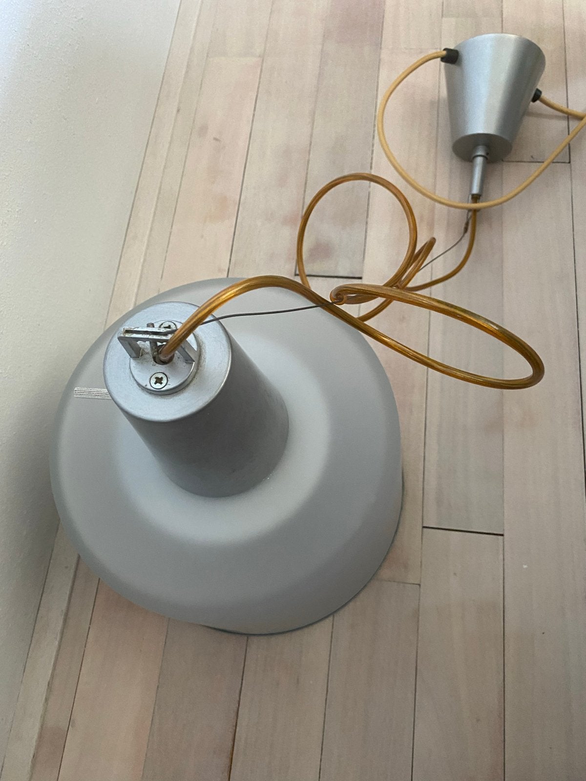 4 dimbare hanglampen van Ikea (RVS/melkglas), Ophalen of Verzenden, Gebruikt, Glas