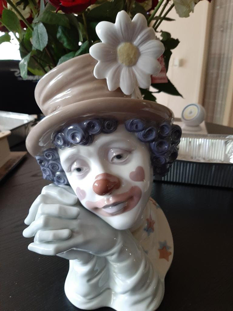 Lladro clowns hoofd, Verzamelen, Beelden en Beeldjes, Ophalen, Mens