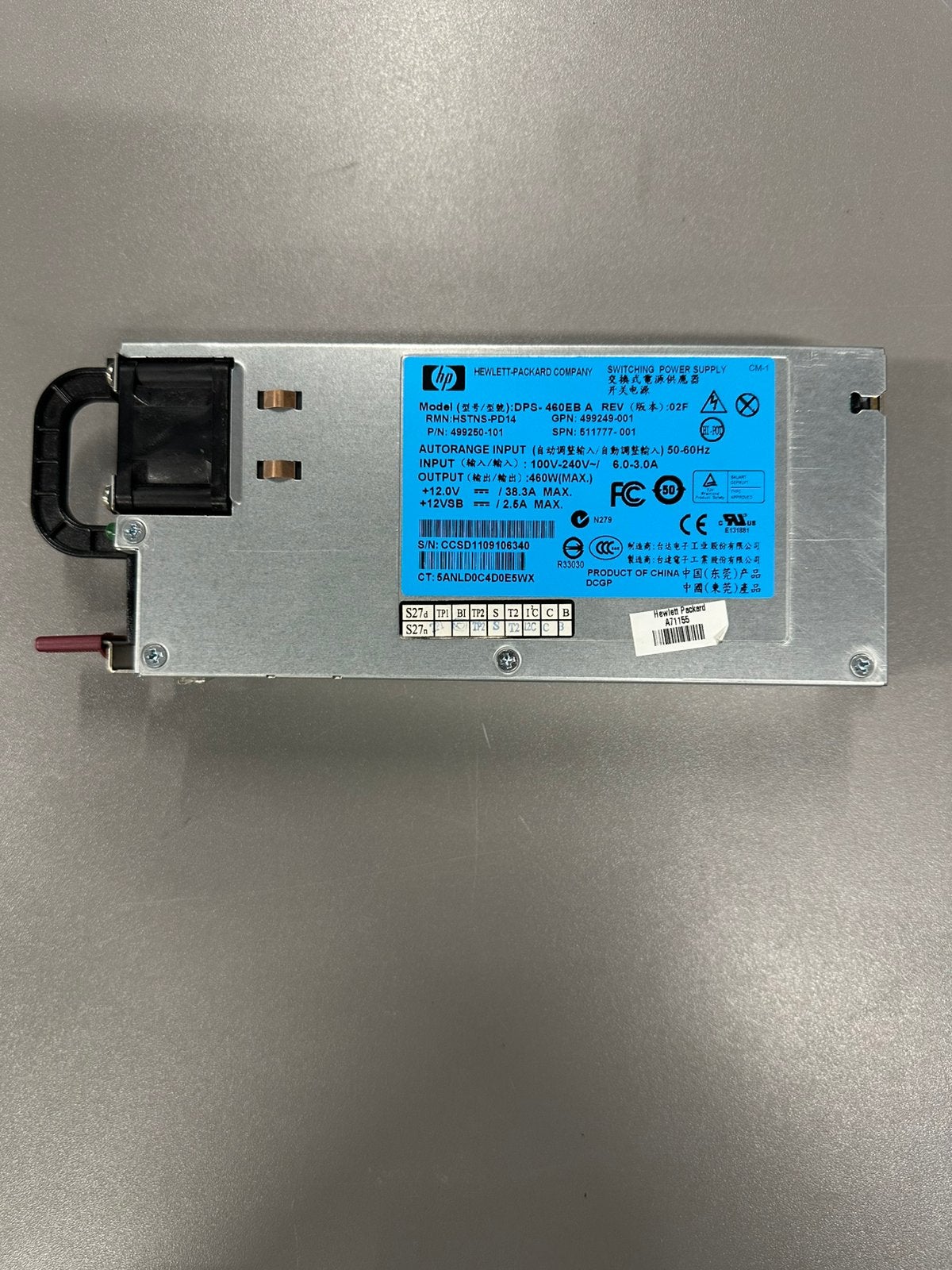 HP Server PSU - DPS-460EB A, Ophalen of Verzenden, Gebruikt