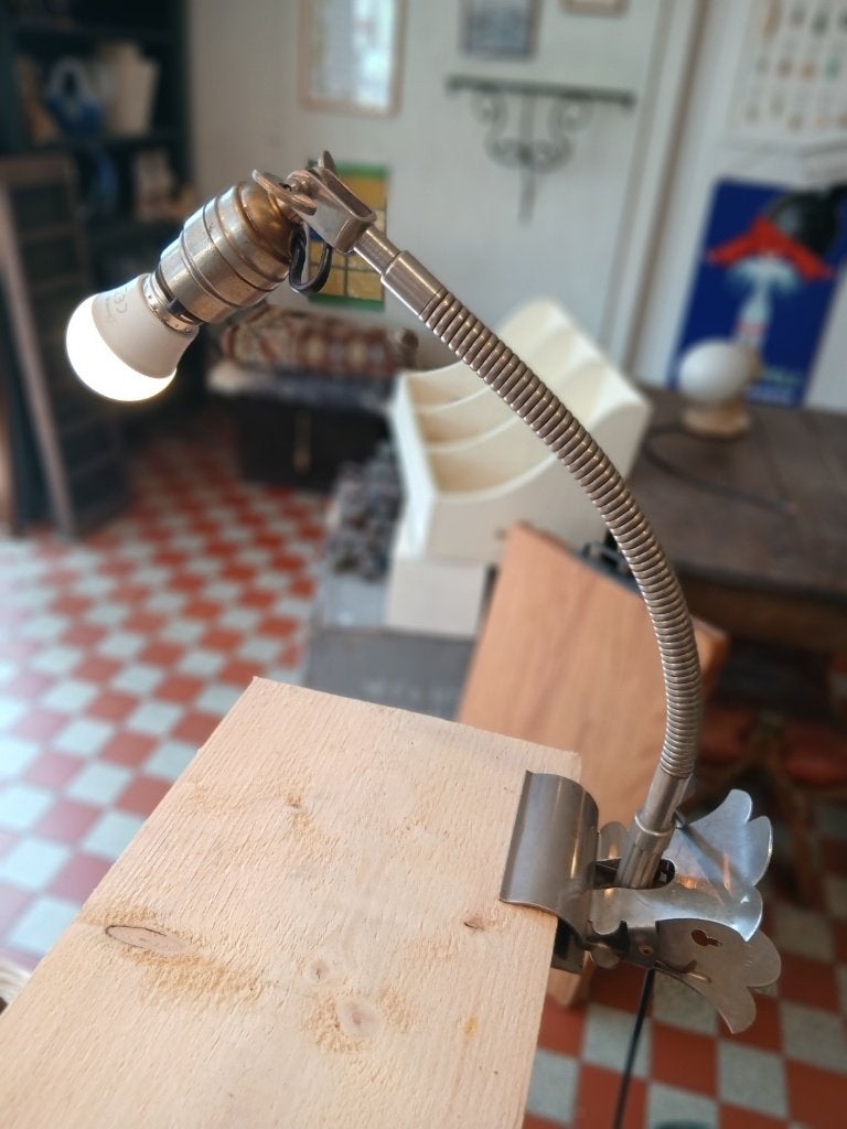 Originele HALA klemlamp, late jaren 50, vernieuwde bedrading, Antiek en Kunst, Ophalen of Verzenden