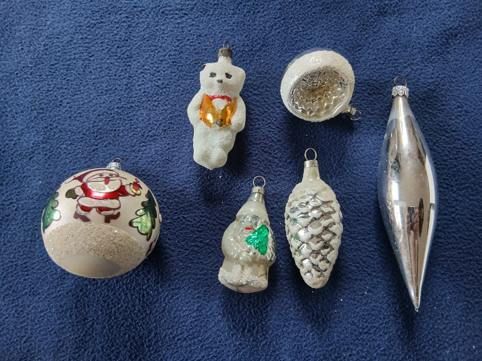 zes oude kerstballen, Diversen, Kerst, Ophalen of Verzenden