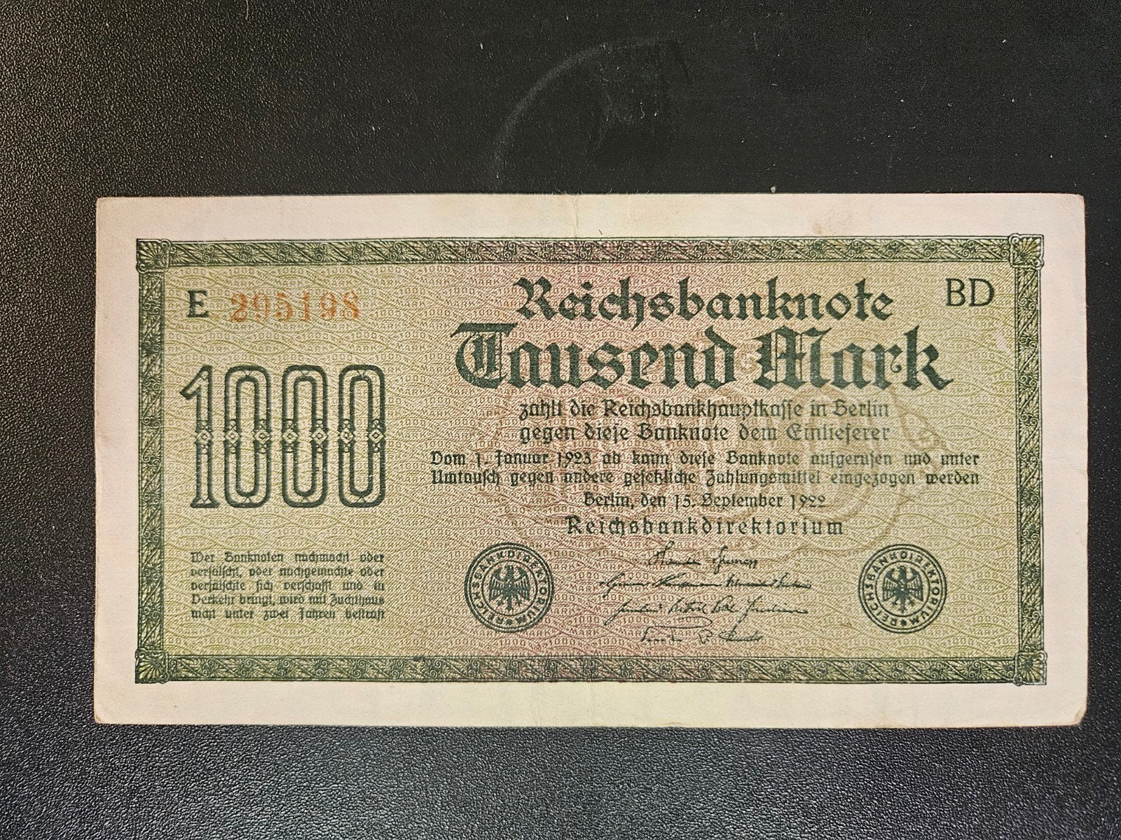 Duitsland pick 76c 1922, Verzenden, Duitsland, Los biljet