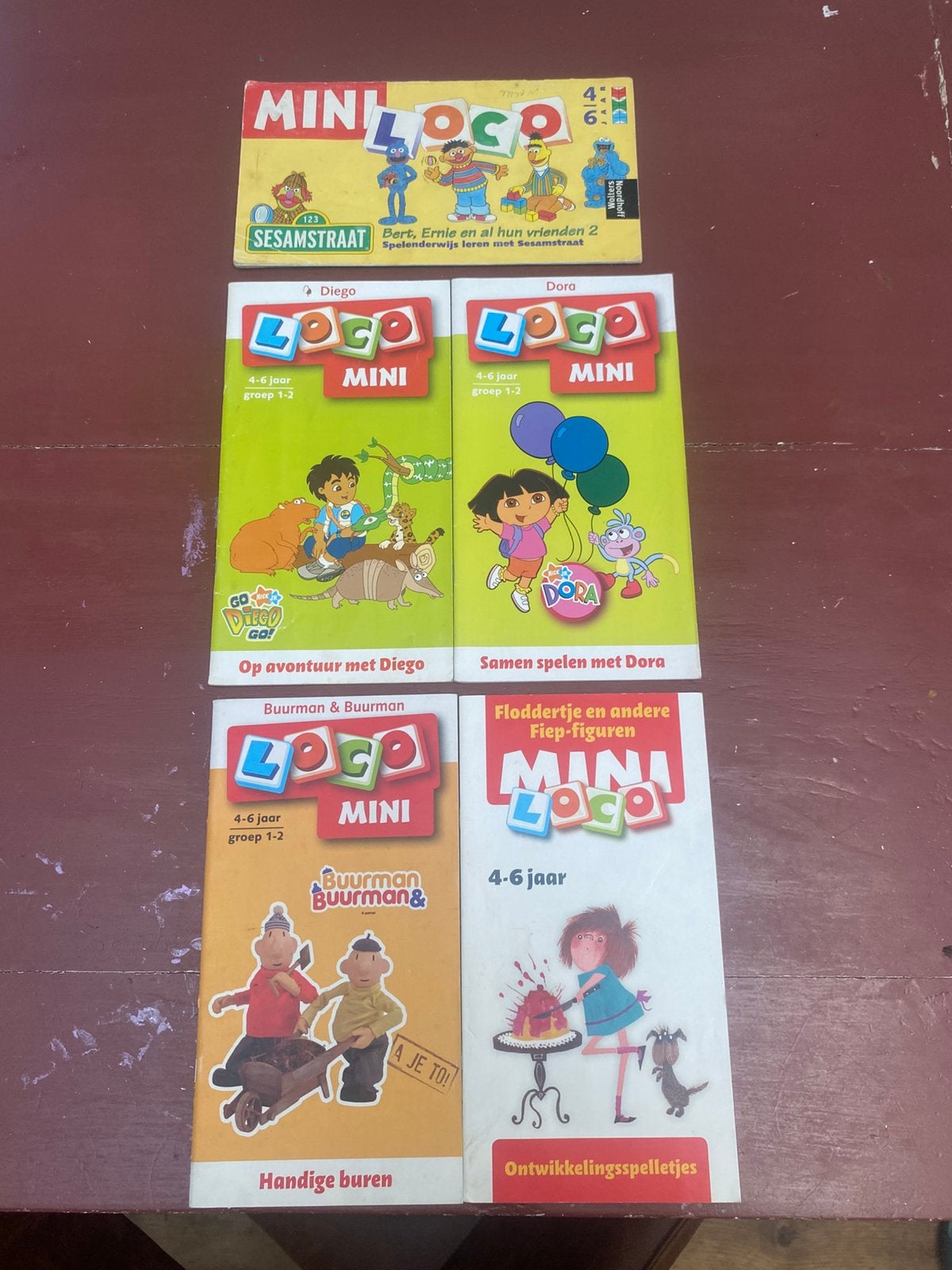 5 mini loco boekjes, voor leeftijd 4-6 jaar, Ophalen of Verzenden, Zo goed als nieuw, Puzzelen