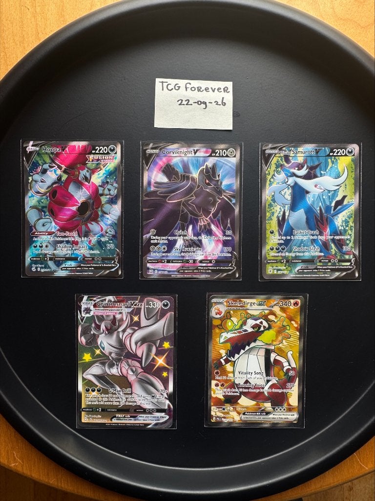 Pokemon bundel 5x Full Art/Ultra Rare, Ophalen of Verzenden, Zo goed als nieuw, Meerdere kaarten, Foil
