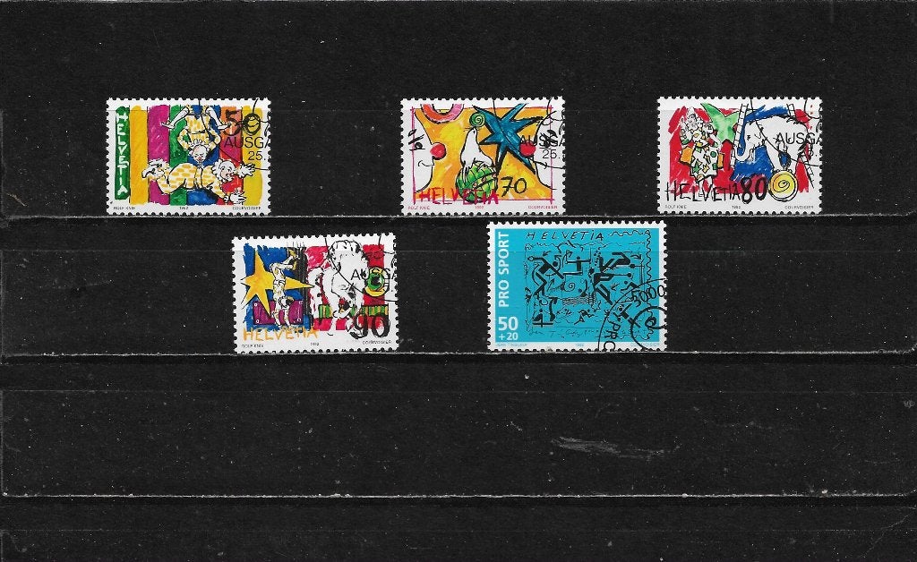 Koopje  Zwitserland  michel nr  1478 t/m 1482  Gestempeld, Verzenden, Gestempeld