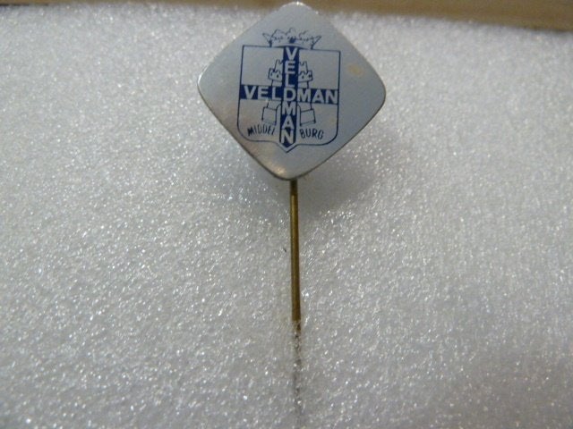 Vintage Veldman Middelburg Speldje/Pin, Ophalen of Verzenden, Gebruikt, Stad of Land, Speldje of Pin