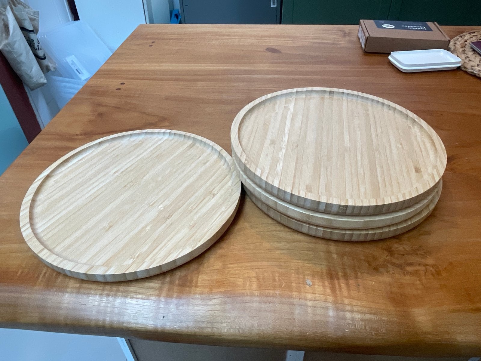Nieuwe pandoo bamboe borden - set van 4, Overige merken, Nieuw, Ophalen of Verzenden, Bord(en)
