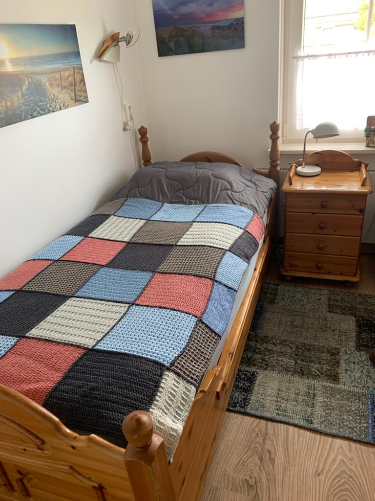 Houten eenpersoons bed 1,90 x 90 met verstelbare bodem, Ophalen, Gebruikt, 90 cm, Eenpersoons