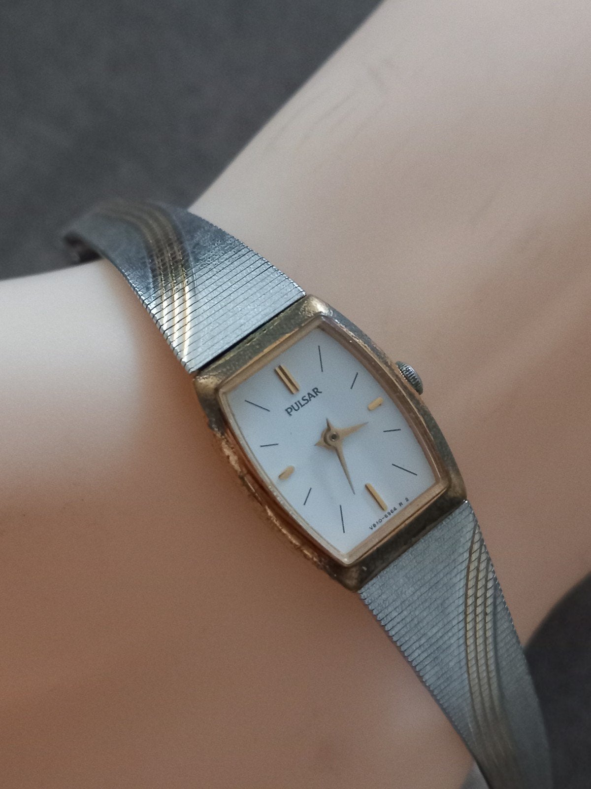 Werkend vintage Pulsar horloge dames., Ophalen of Verzenden, Gebruikt, Staal, Overige merken