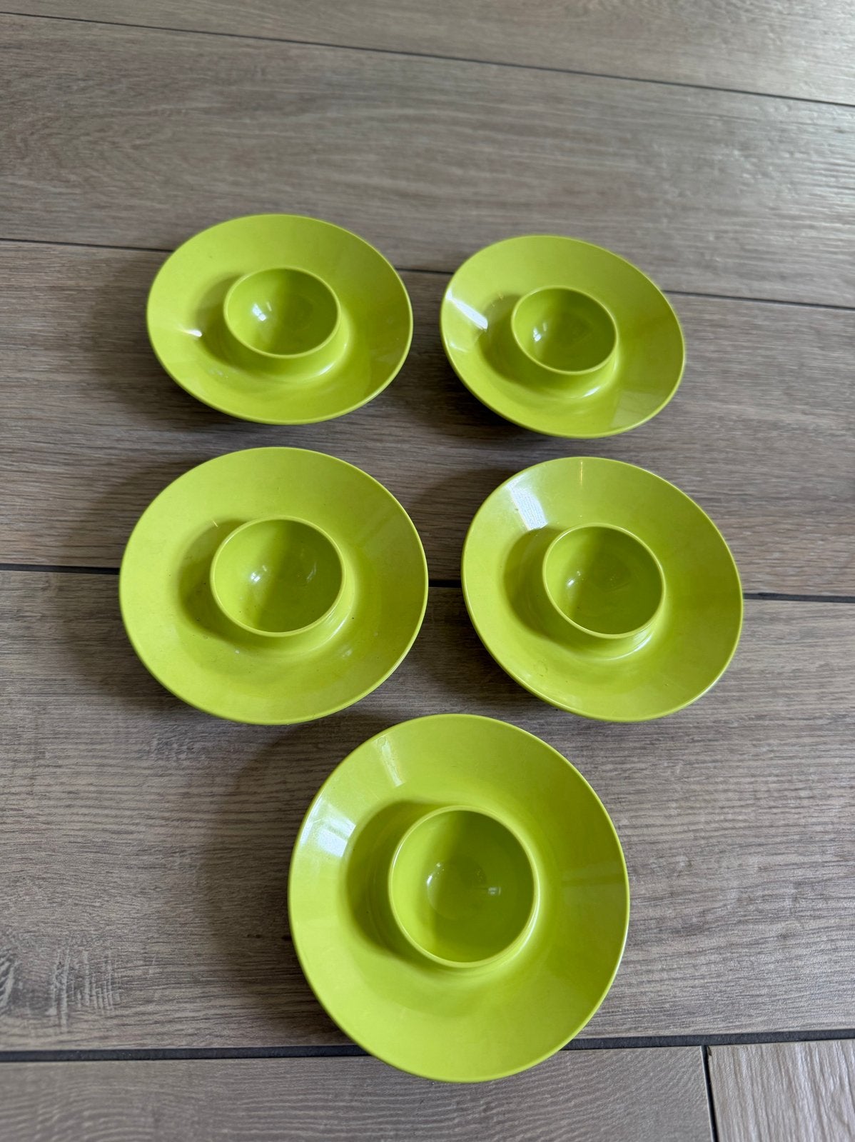 Mepal Eierdoppen - Set van 5 in limegroen, Ophalen of Verzenden, Gebruikt