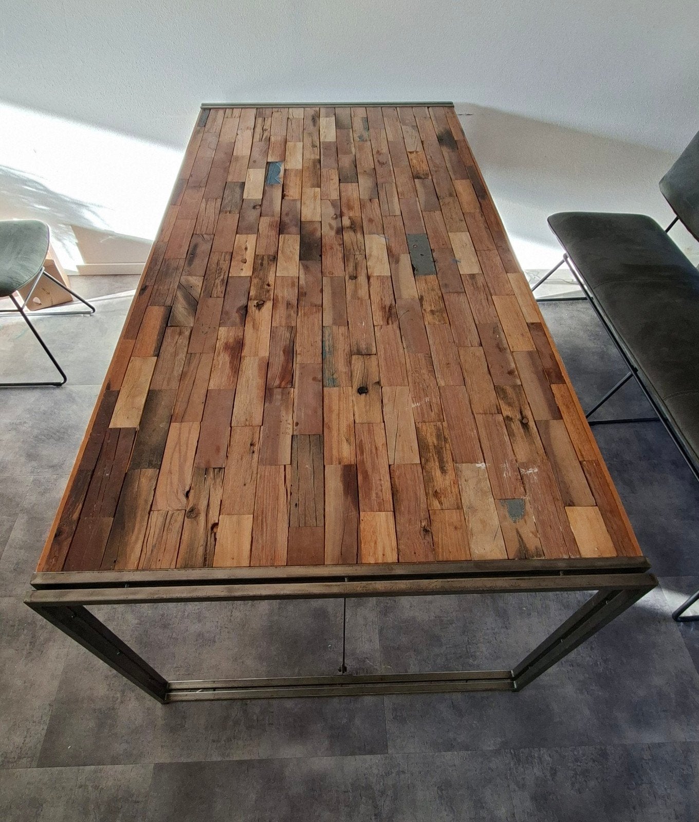 industriële tafel 200x100 cm, Huis en Inrichting, Ophalen