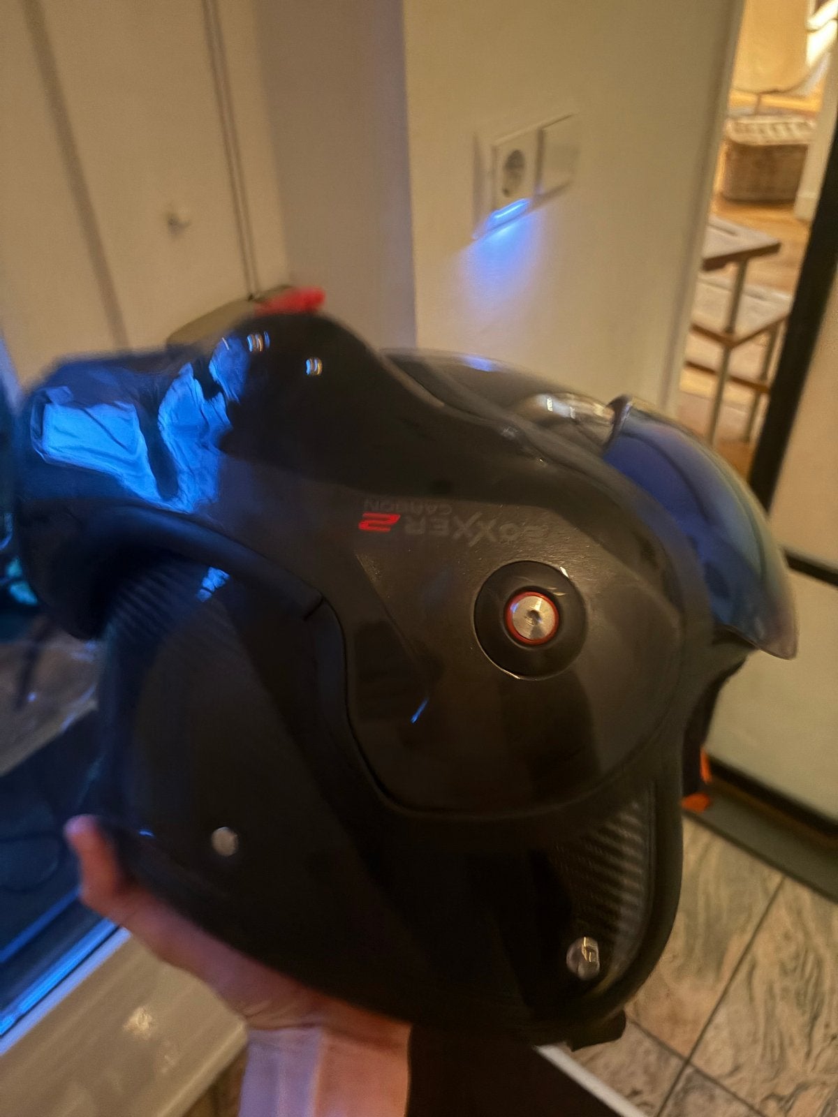 Roof RO9 Boxxer 2 Carbon helm maat S, Motoren, Overige merken, Systeemhelm, Tweedehands, Heren
