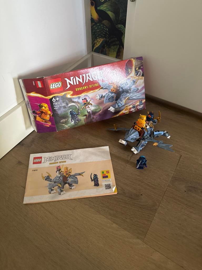 Lego Ninjago 71810 Young Dragon Riyu met doos en boekje, Ophalen, Lego, Zo goed als nieuw, Inclusief doos