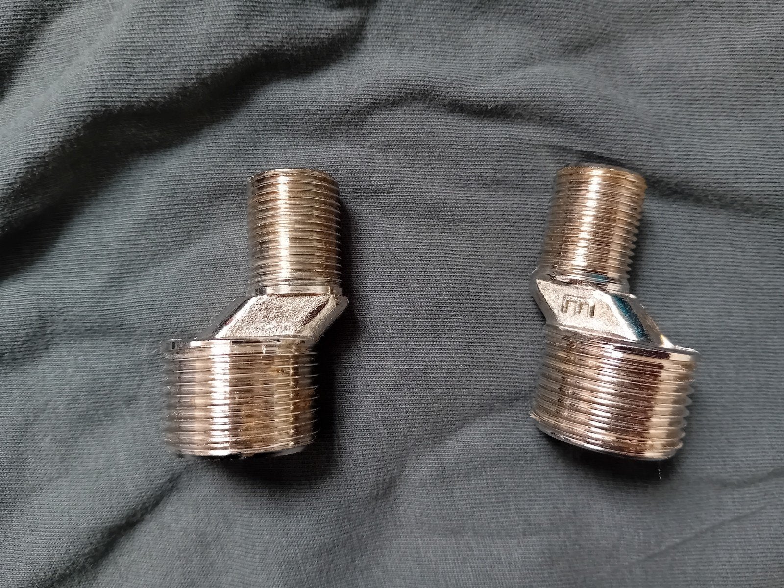 2x Verchroomde Bochten voor Waterleiding of Afvoer, Bochten, Nieuw, Rvs, Minder dan 2 meter