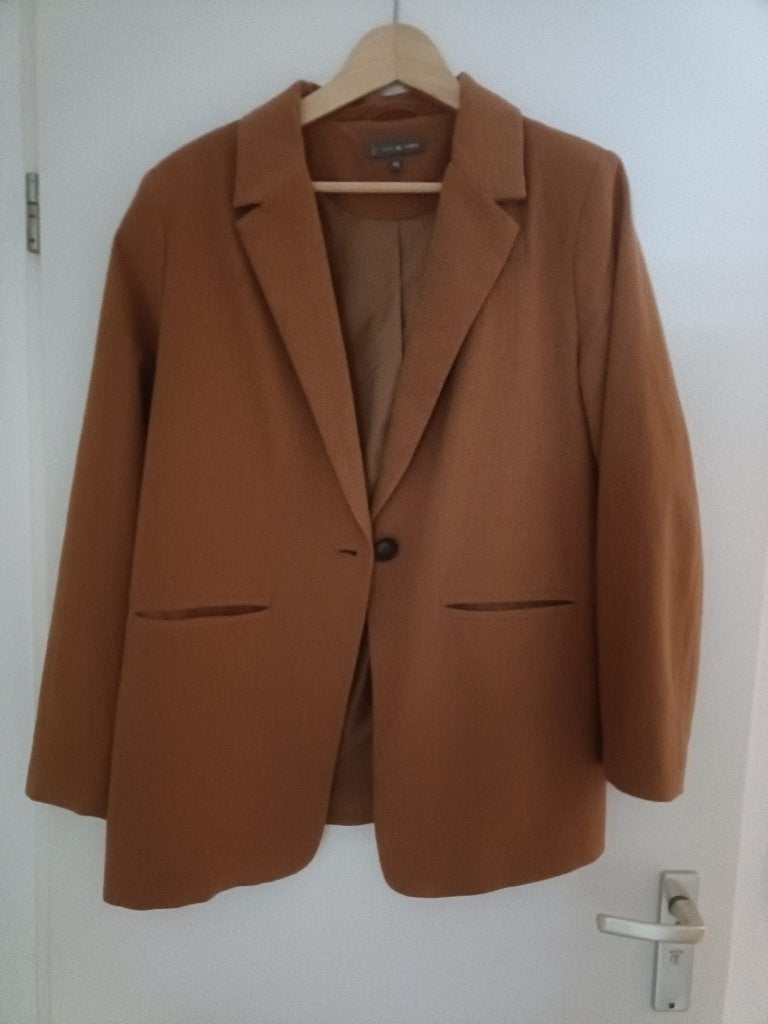 Blazer mt 42 cognac, Bruin, Maat 42/44 (L), Ophalen of Verzenden, Zo goed als nieuw
