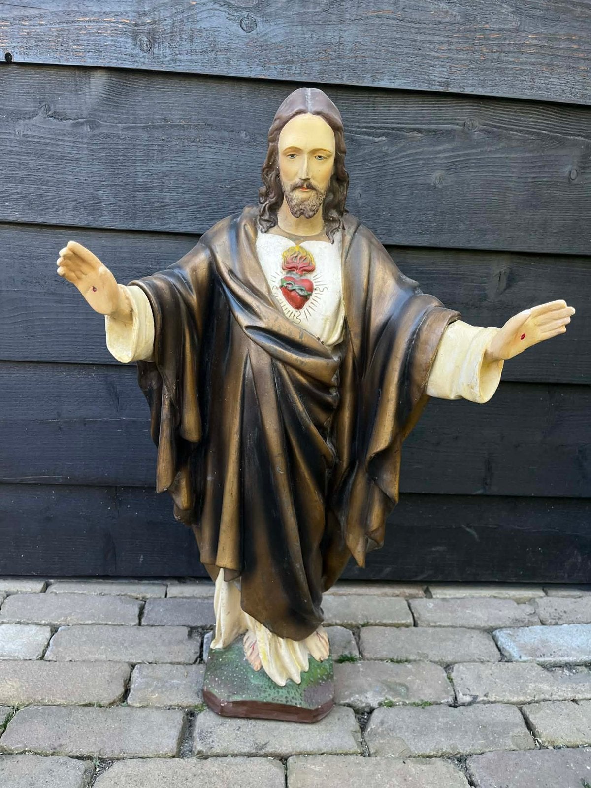 Jezus Heilig Hart Beeld - 68cm, Antiek en Kunst, Ophalen