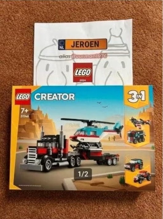 Lego 31146 CREATOR 3in1 Truck met helikopter (NIEUW & MISB), Lego, Ophalen of Verzenden, Nieuw, Compleet
