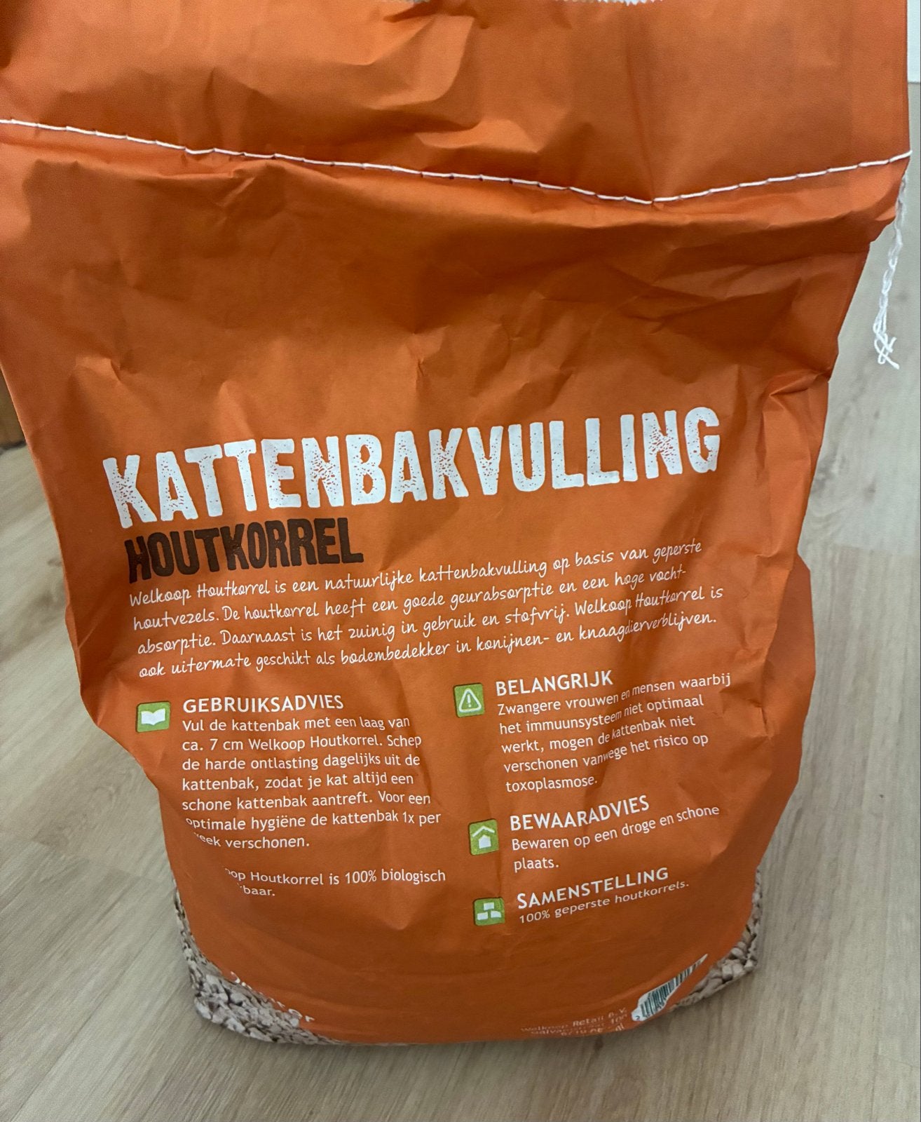 Nieuwe zak Kattenbak vulling hout korrels, Ophalen, Nieuw