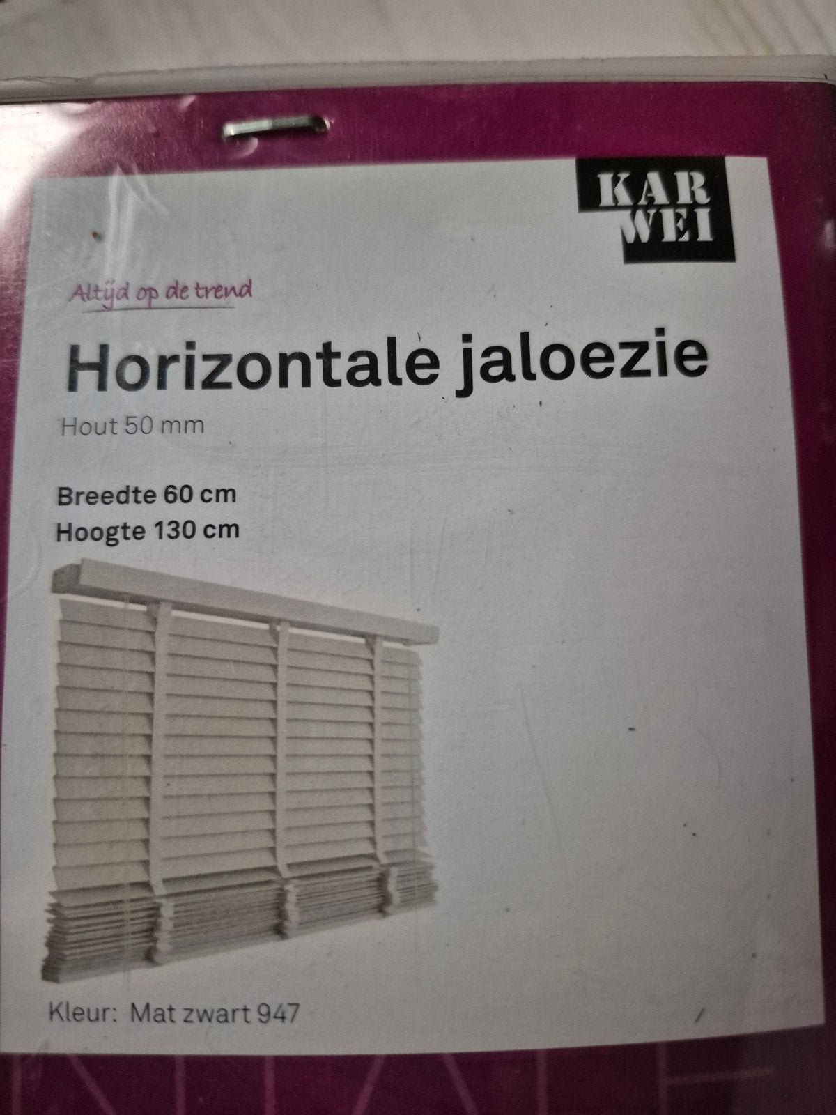 Hoten jaloezie 50 mm zwart, Ophalen, Nieuw, Minder dan 60 cm, Radiator