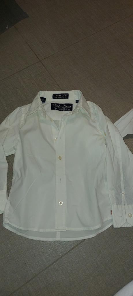Wit overhemd blouse scotch en soda 104 110 en 116, Ophalen of Verzenden, Zo goed als nieuw, Master Brand, Jongen