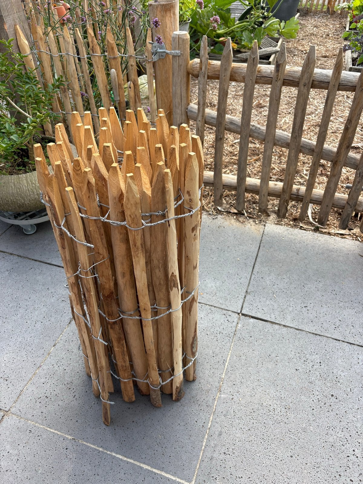 Italiaans schapenhek 80cm hoog, Ophalen, Zo goed als nieuw, Hout, Tuinhek
