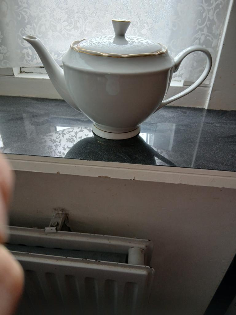 Vintage porseleinen theepot - Chodziez, Made in Poland, Ophalen of Verzenden