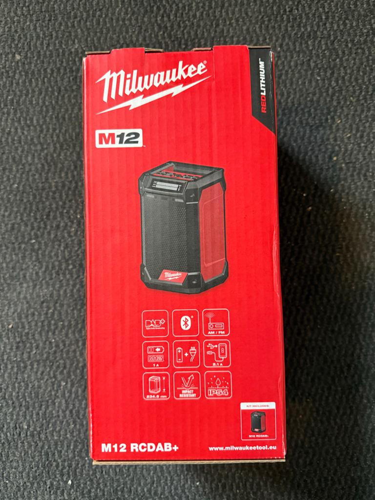 Milwaukee M12 RCDAB+ Accu Radio - Nieuw in doos, Audio, Tv en Foto, Radio's, Ophalen of Verzenden, Nieuw, Bouwradio
