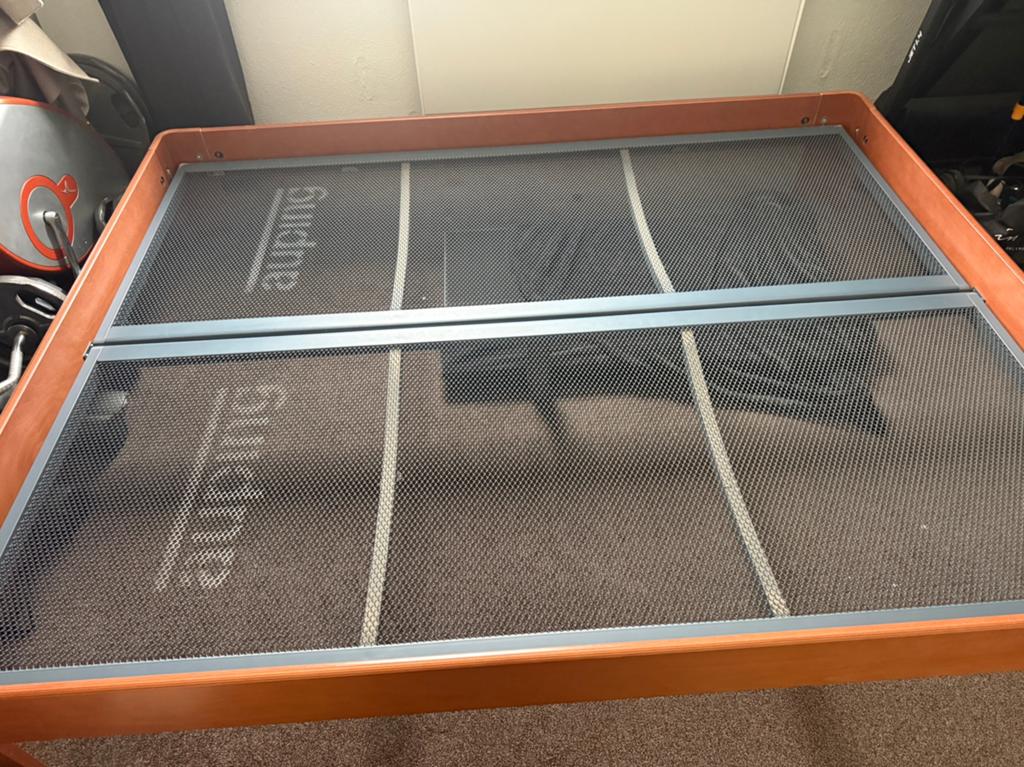 Auping Auronde bedframe met spiraalbodems, Ophalen, Gebruikt, Bruin, Tweepersoons