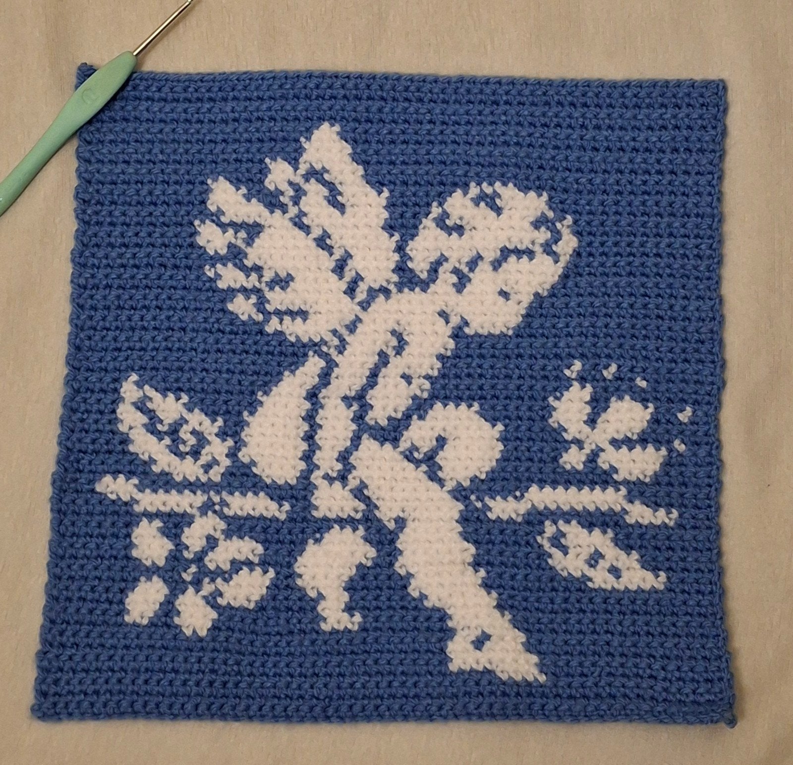 cupido tapestry, Nieuw, Ophalen of Verzenden, Blauw, Handgemaakt