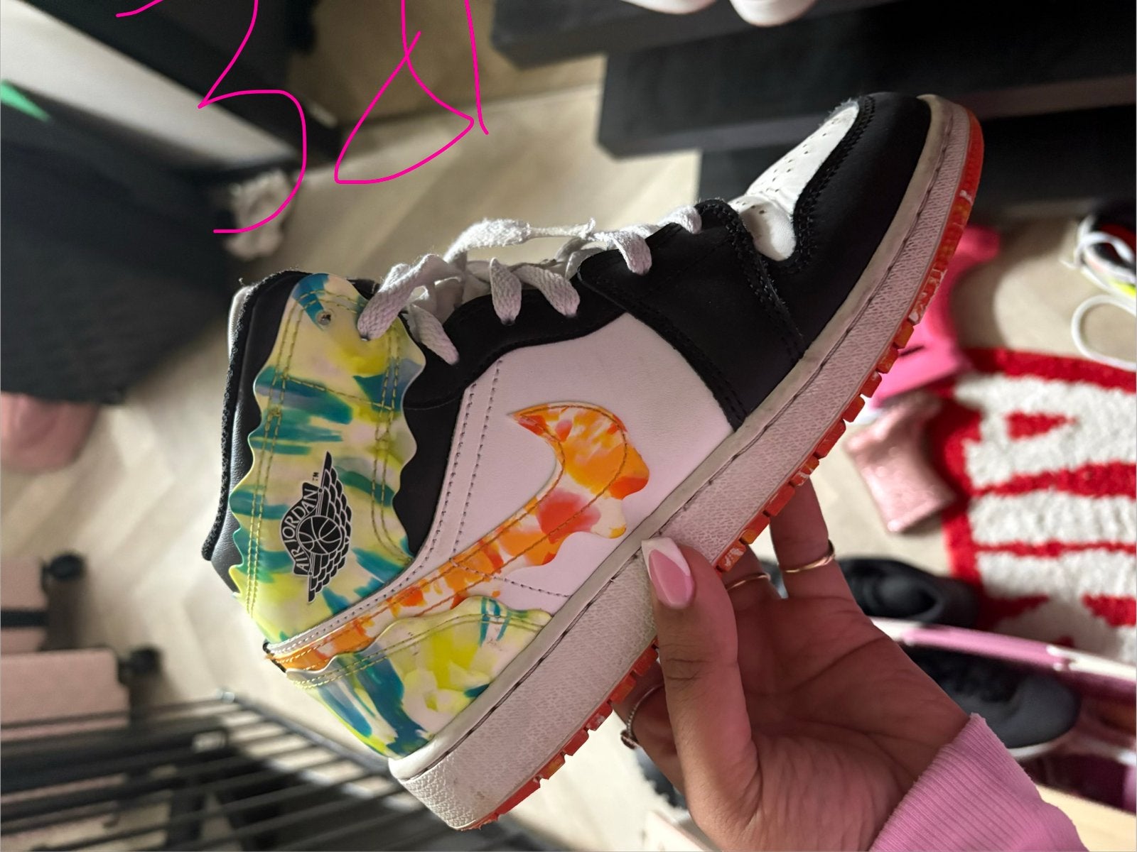 Jordan 1 drip maat 38, Kinderen en Baby's, Ophalen, Gebruikt, Jongen of Meisje, Schoenen