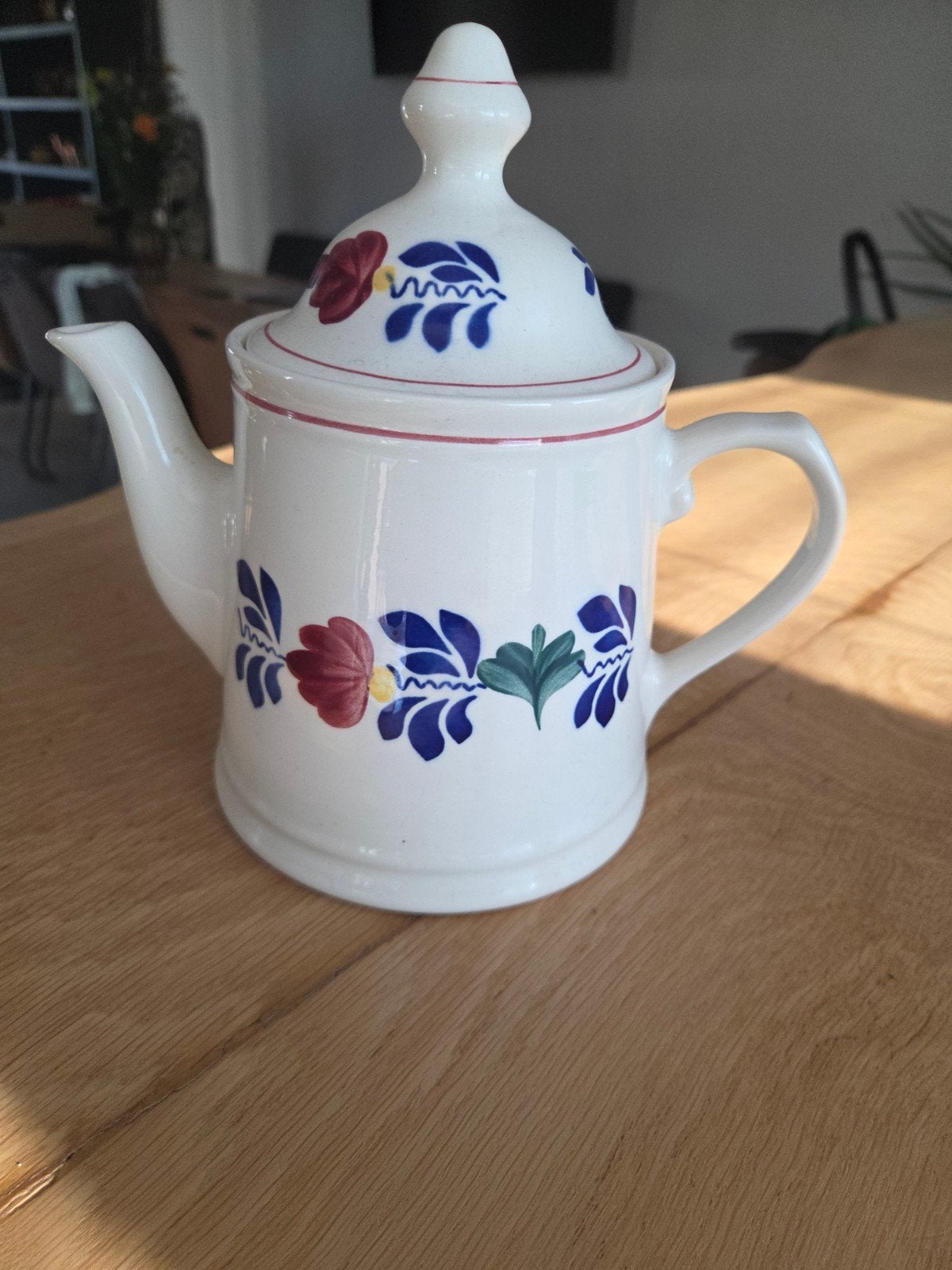 boerenbont theepot, Ophalen