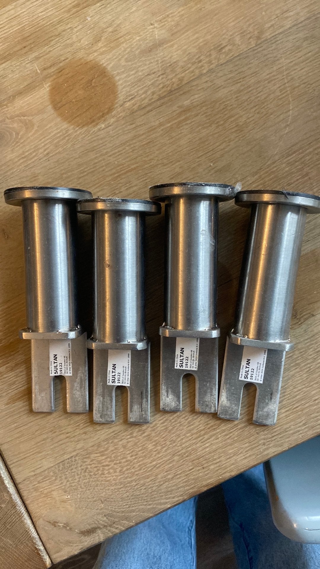 IKEA bedpoten SULTAN 10cm, Gebruikt, Tweepersoons, Ophalen of Verzenden, Metaal