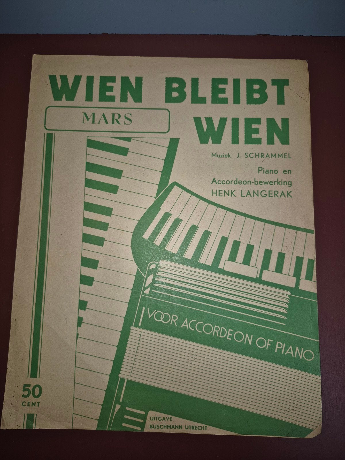 Wien Bleibt Wien Mars - Piano en Accordeon bladmuziek, Ophalen of Verzenden
