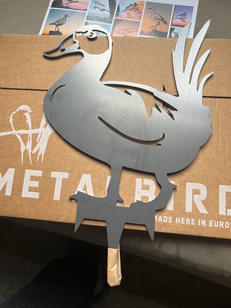 Metalbird - Witkop Eend - Nieuw In Verpakking, Tuin en Terras, Ophalen of Verzenden, Nieuw, Metaal, Dierenbeeld