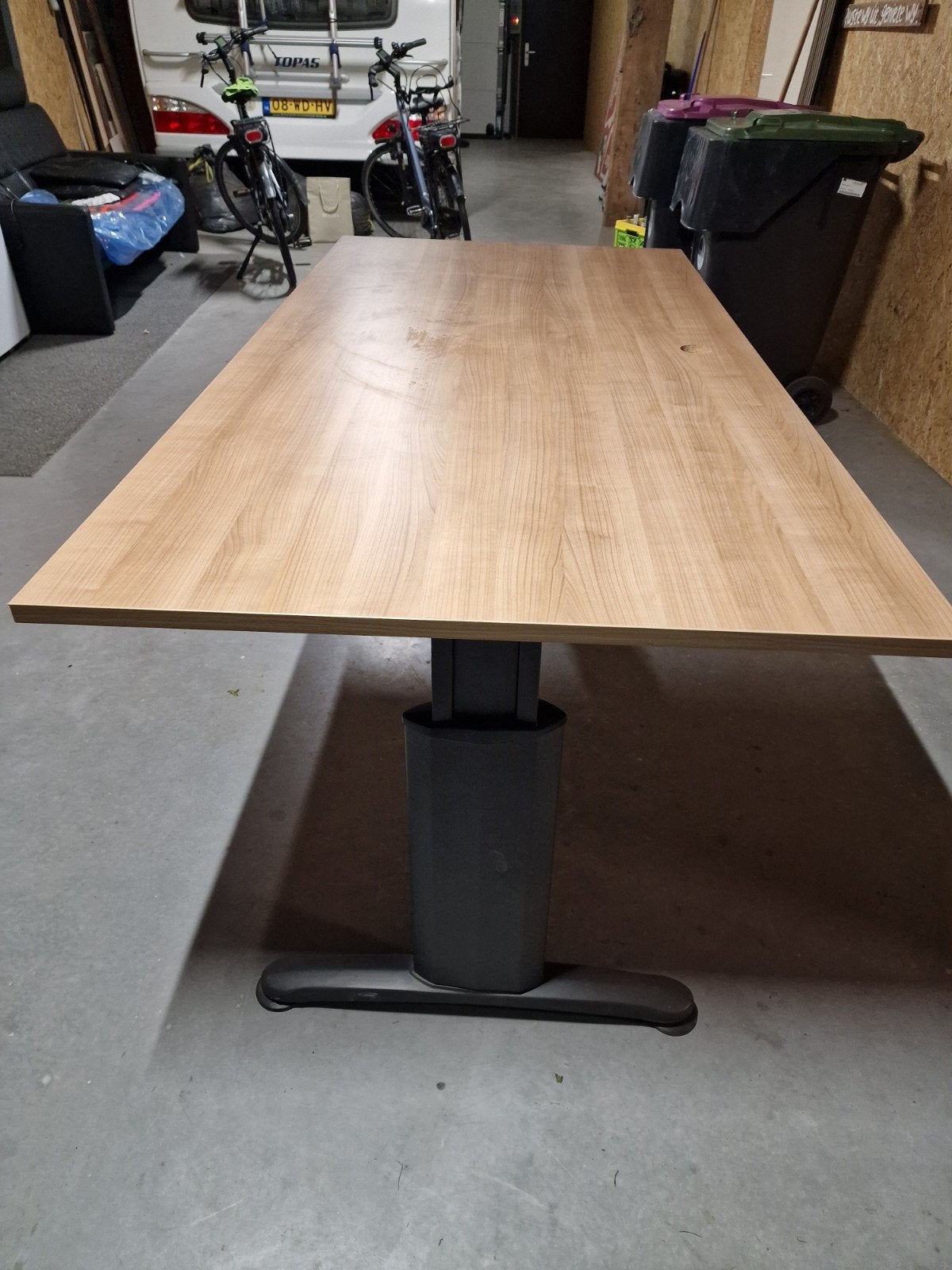 Professioneel in hoogte verstelbaar bureau 200x100 cm, Ophalen, Gebruikt, 100 cm, In hoogte verstelbaar