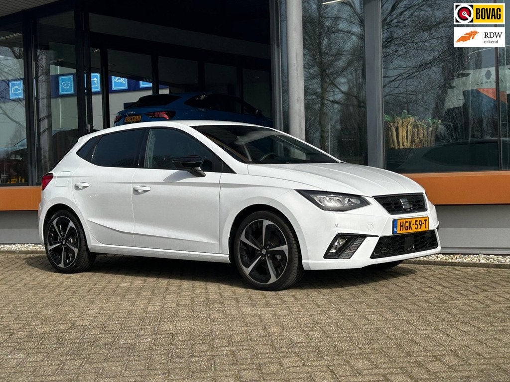 Seat Ibiza 1.0 Eco 115 PK TSI FR|DSG|Led|18 inch|Camera|Carp, Auto's, Stof, Gebruikt, Zwart, 115 pk