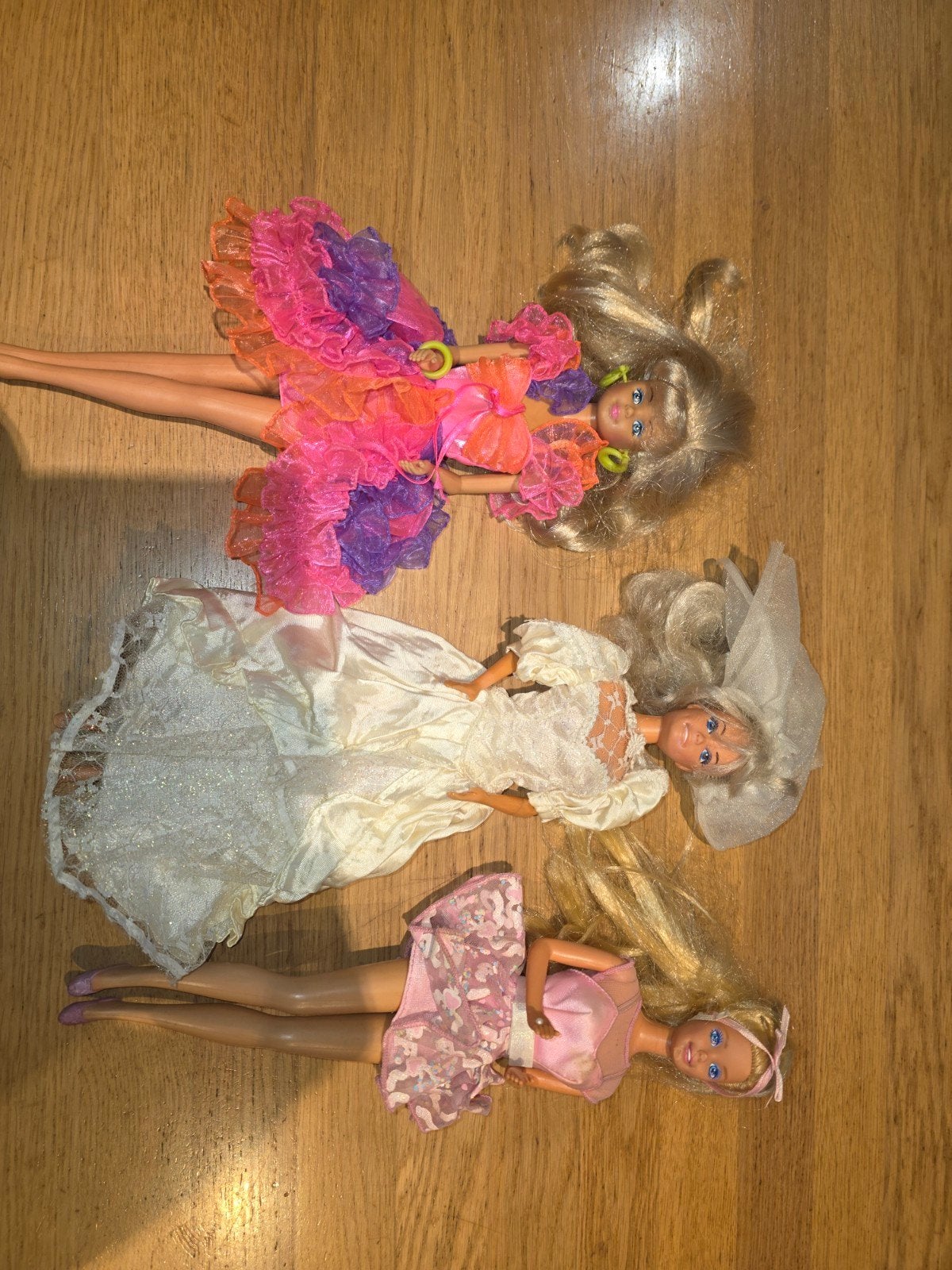 3 Barbie poppen: bruid, disco en ballerina, Ophalen of Verzenden, Gebruikt, Barbie