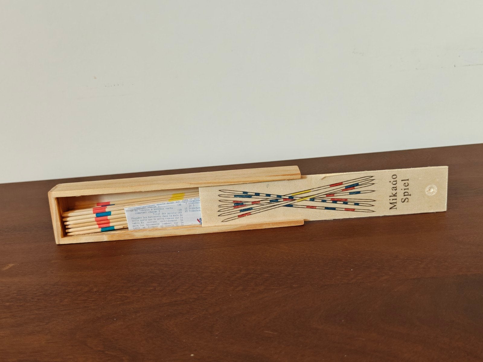 Mikado Spel - Nooit gebruikt, in originele houten doos, Onbekend, Nieuw, Ophalen of Verzenden, Een of twee spelers