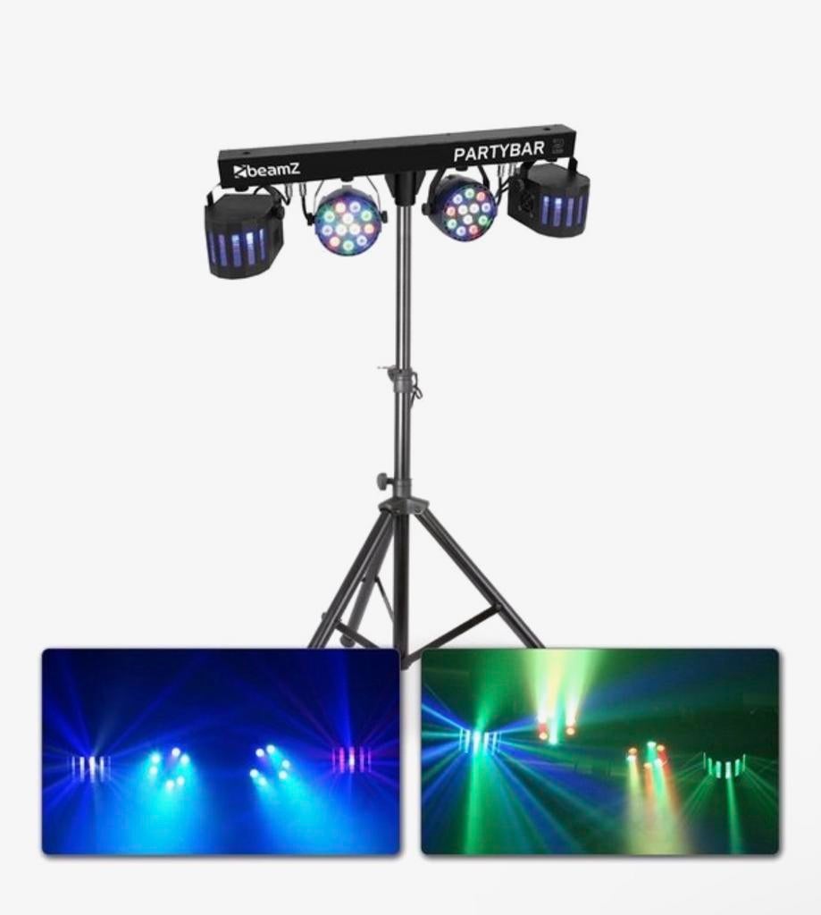 Partybar met lichteffecten en rookmachine te huur, Ophalen, Zo goed als nieuw, Licht, Kleur